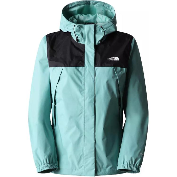 (Women) TNF Antora Windproof Waterproof Hoodie Jacket Black Blue NF0A7QEU-856