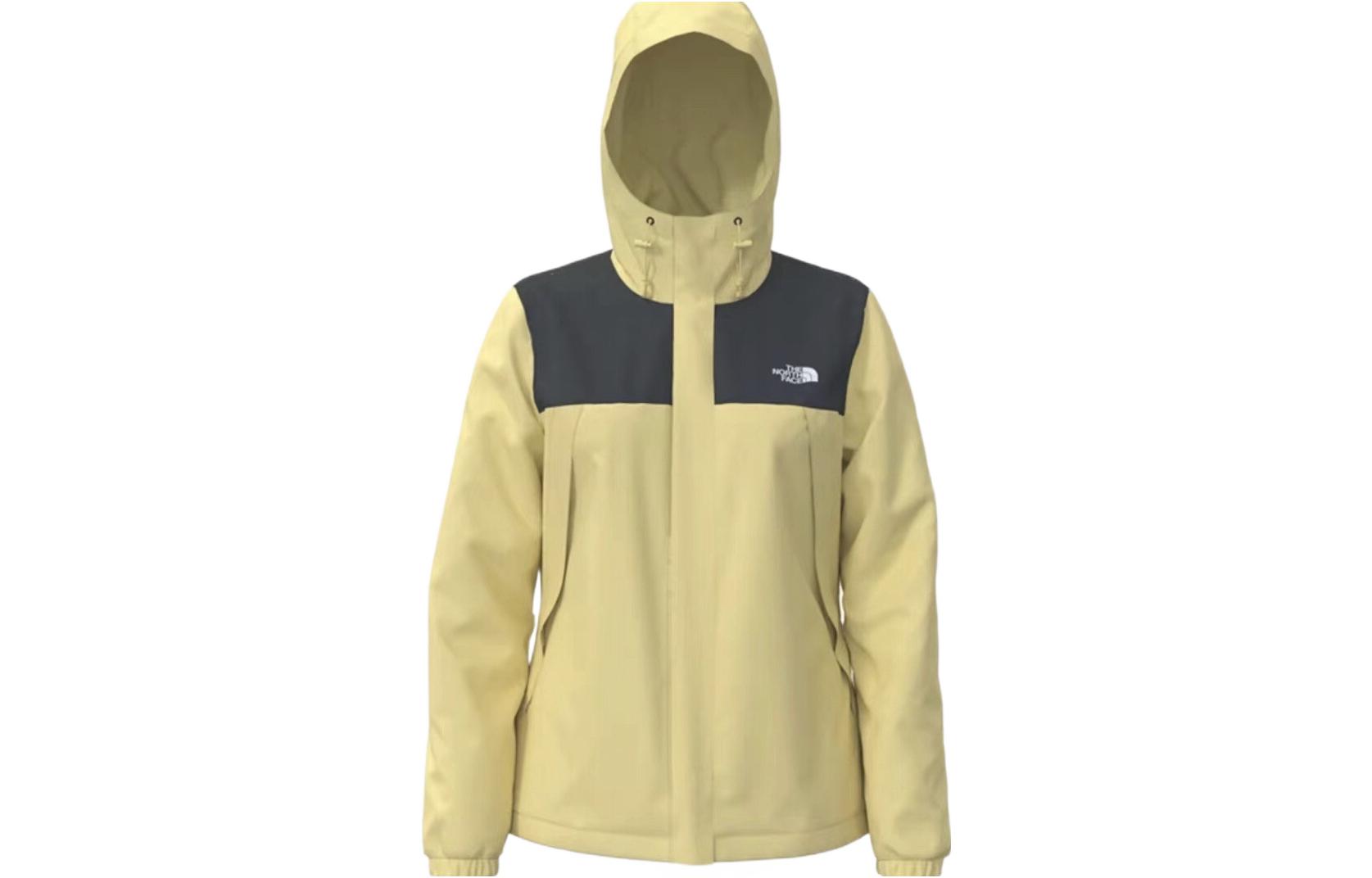 (Women) TNF Antora Yellow Logo Print Softshell Hooded Jacket NF0A7QEU-627