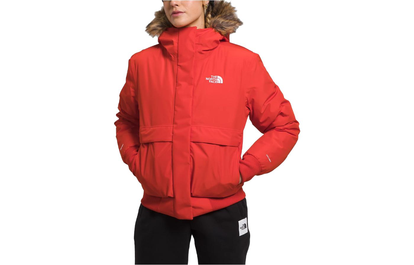 (Women) The North Face Arctic Bomber Womens Fitted Zip Hoodie Jacket Plain Color NF0A84IY-15Q