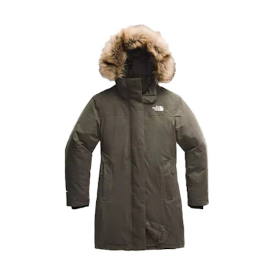 (Women) TNF Arctic Down Parka with Fur Hood Solid Color Logo NF0A4R2V-21L
