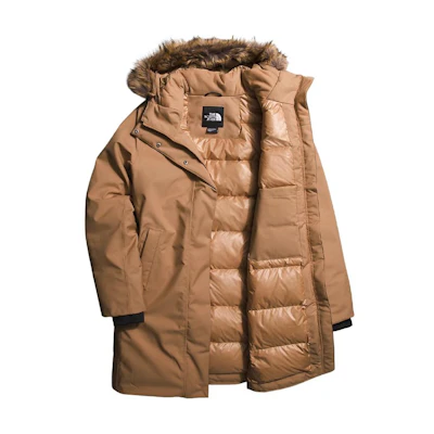 (Women) TNF Arctic Parka Logo Print Brown Long Coat NF0A84J2-I0J