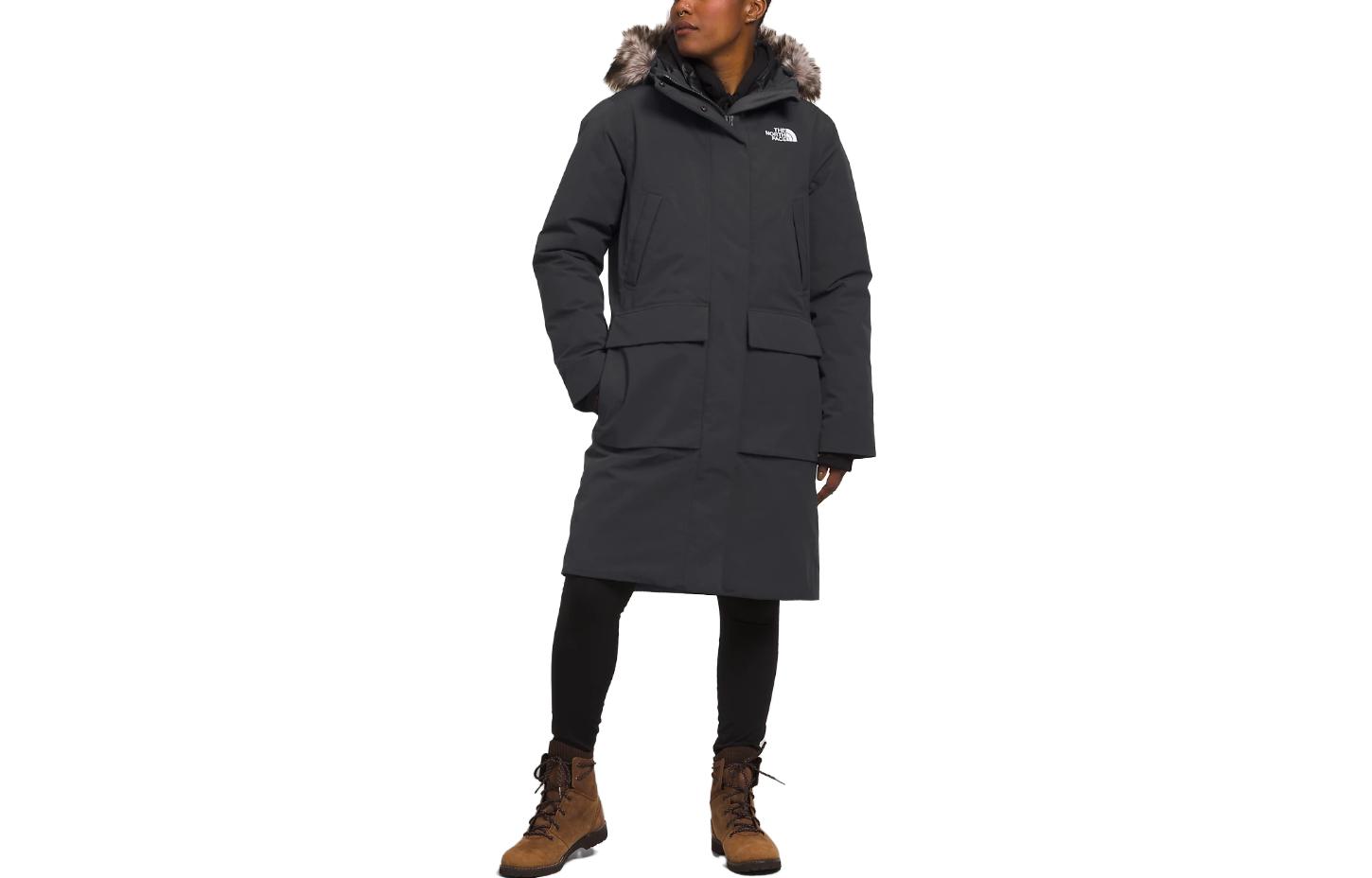 (Women) The North Face Arctic Parka Premium Grey  Long Hooded Coat. NF0A84J6-0C5