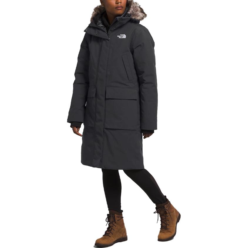 Shop (W) 北面 北极派克高级灰长款连帽外套 NF0A84J6-0C5