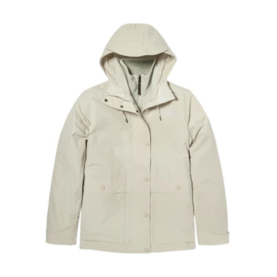 (Women) TNF Beige 3-in-1 Outdoor Winter Jacket with Hood NF0A4NBN-11P