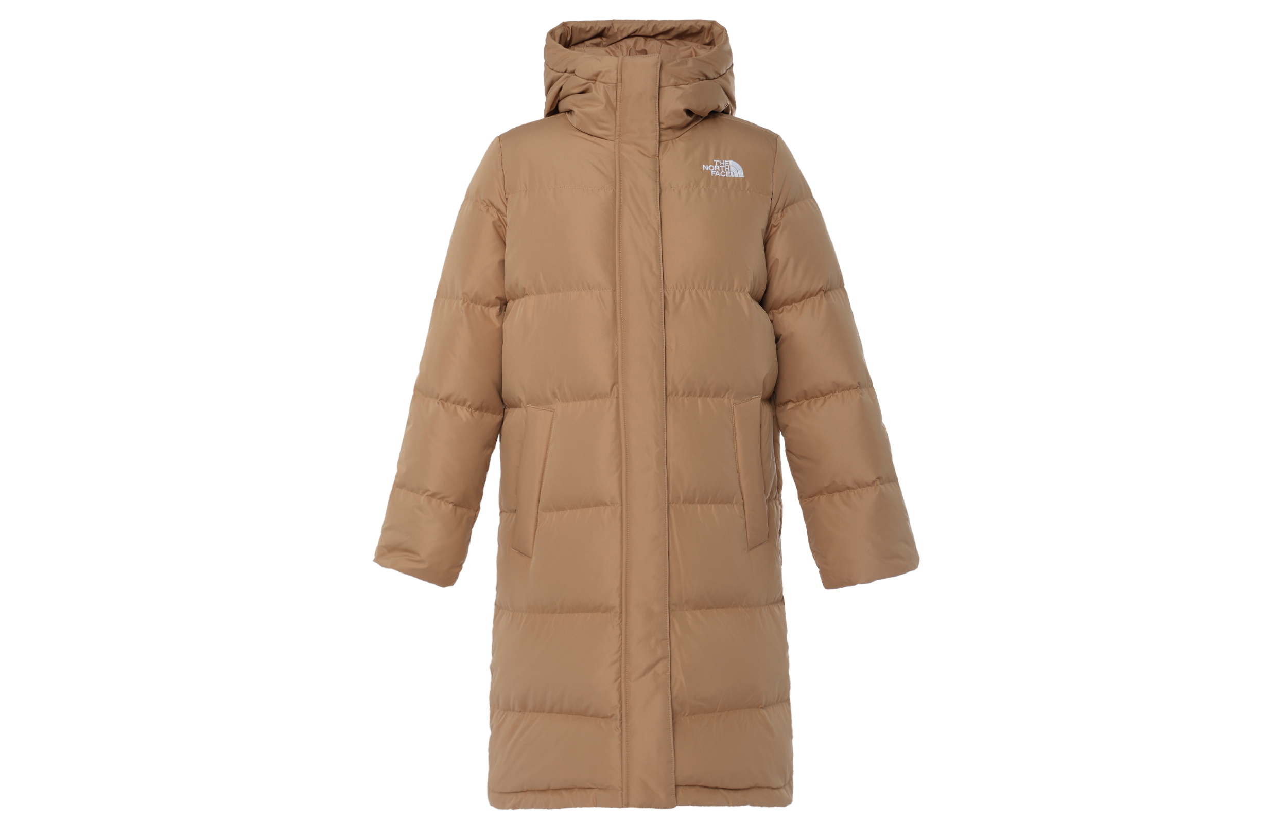 (Women) TNF Beige Long Down Hoodie Jacket NF0A81SA-I0J