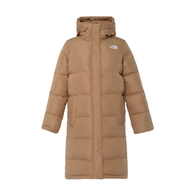 (Women) TNF Beige Long Down Hoodie Jacket NF0A81SA-I0J