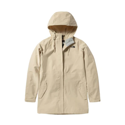 (Women) TNF Beige Solid Hooded Softshell Jacket NF0A4U7S-RB6