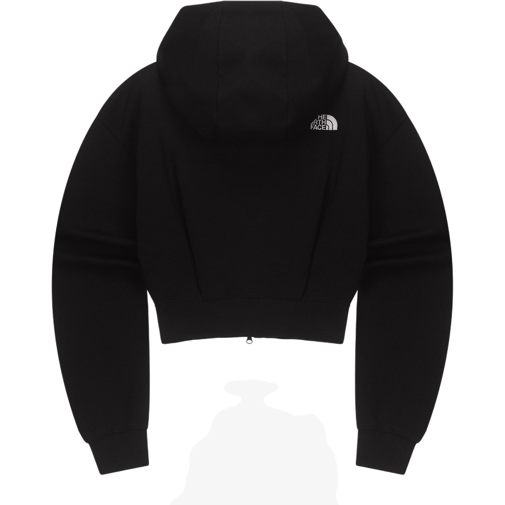 (Women) TNF Black Hoodie Jacket with Logo Print and Zip Closure NJ5JQ81J 圖 3