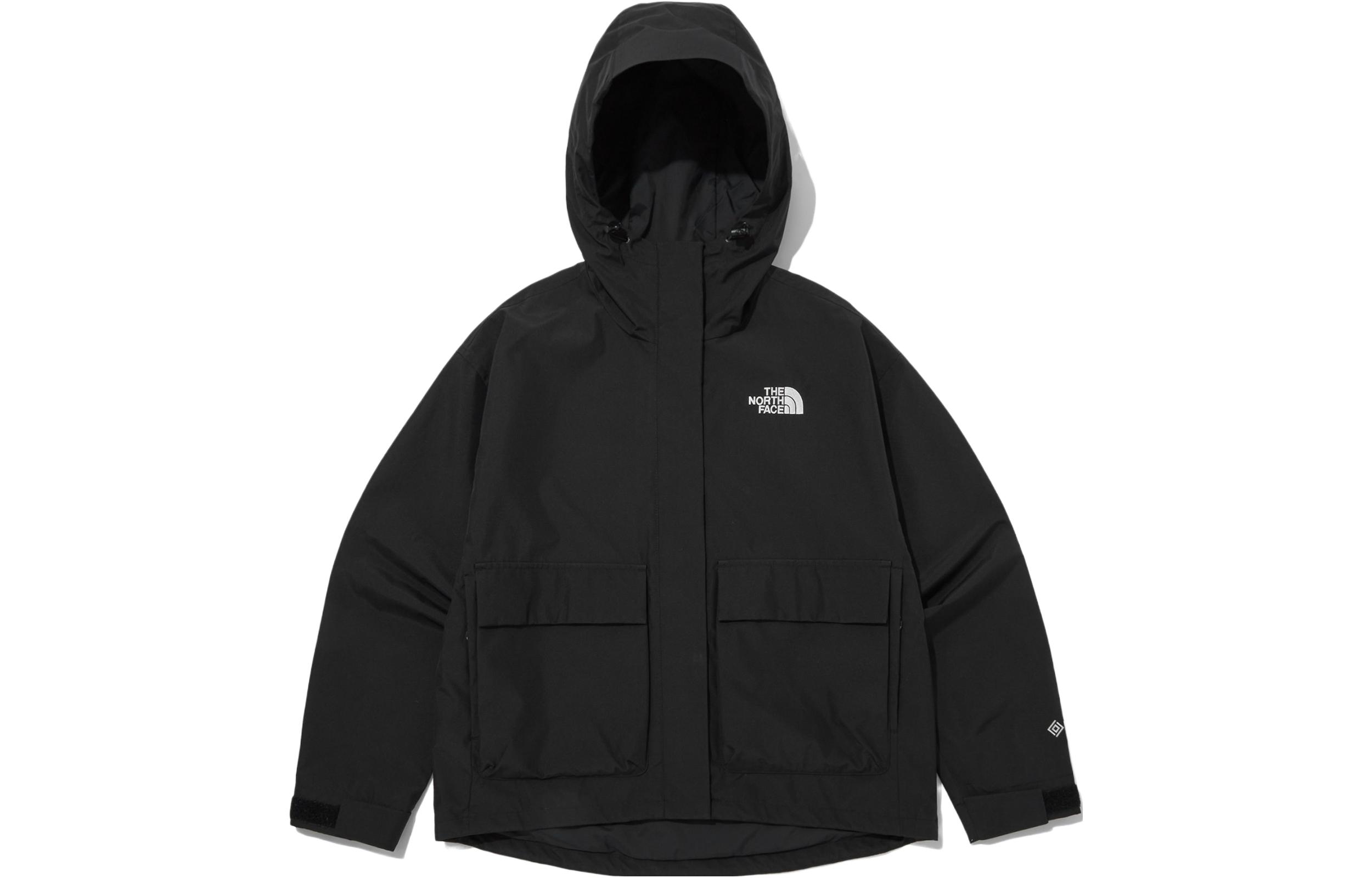 (Women) TNF Black Logo Embroidered Zip-Up Hooded Jacket NJ2GP89A