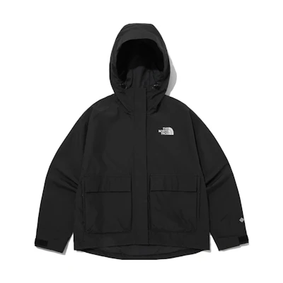 (Women) TNF Black Logo Embroidered Zip-Up Hooded Jacket NJ2GP89A