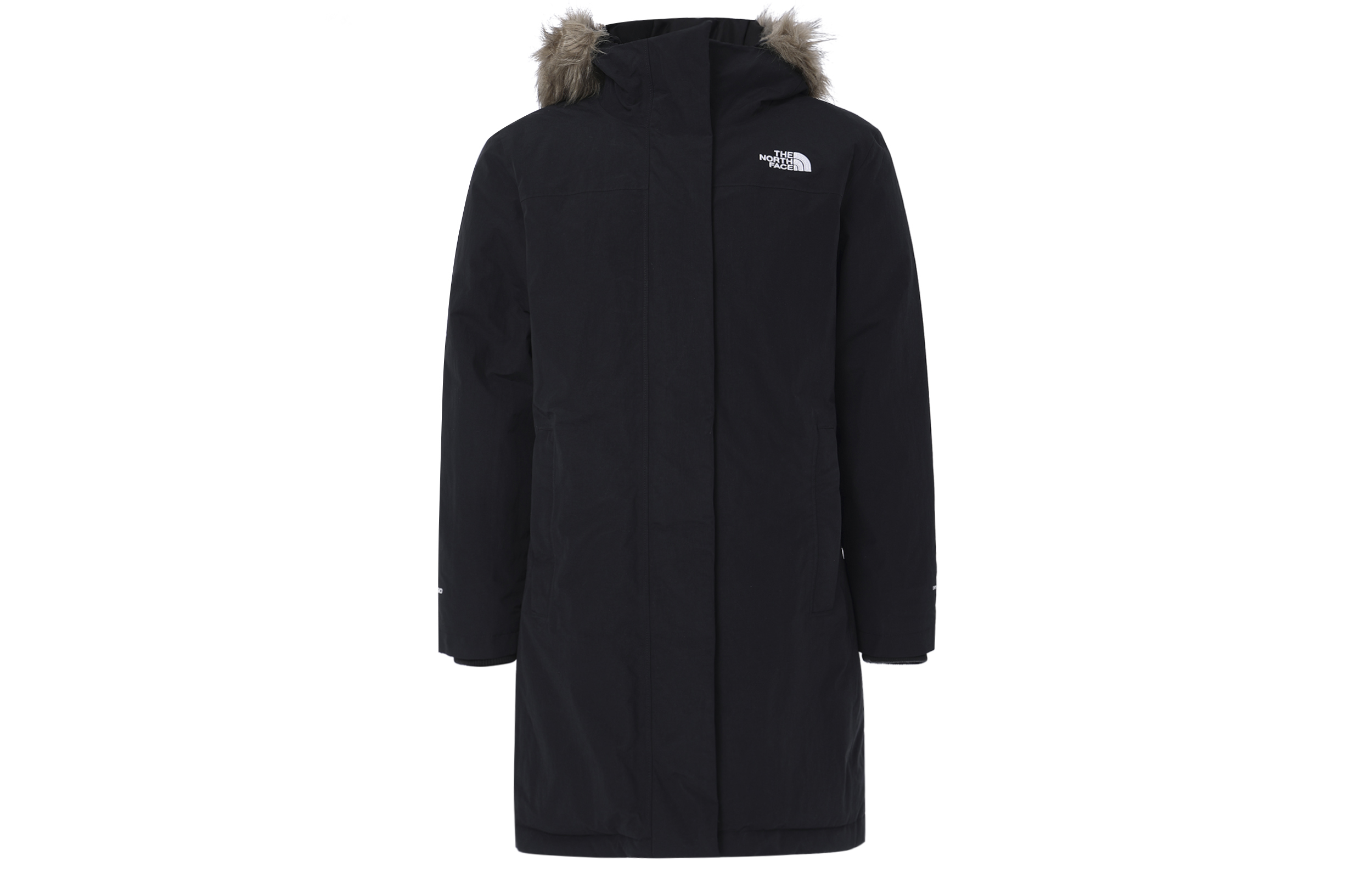 (Women) The North Face Black Logo Hooded Mid-Length Down Parka Jacket NF0A874H-JK3