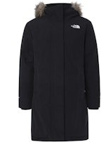 (Women) The North Face Black Logo Hooded Mid-Length Down Parka Jacket NF0A874H-JK3 (Women) The North Face Black Logo Hooded Mid-Length Down Parka Jacket NF0A874H-JK3