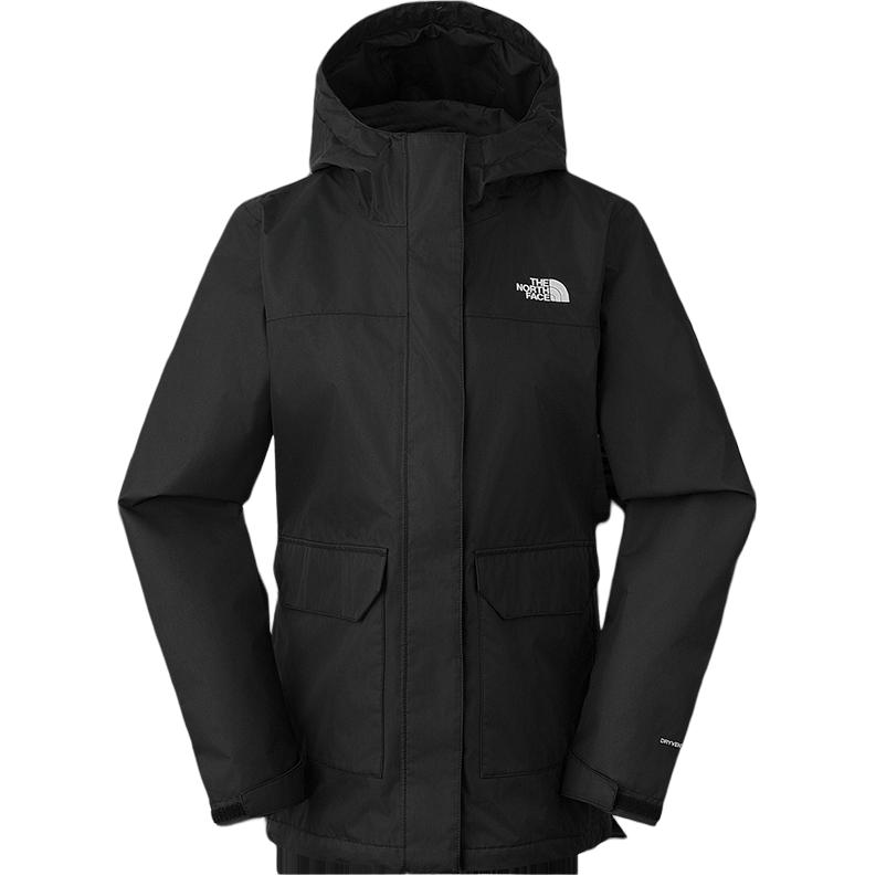 Buy (W) The North Face Jaket Hitam Logo Bertudung Tahan Angin & Kalis Air NF0A88RS-JK3