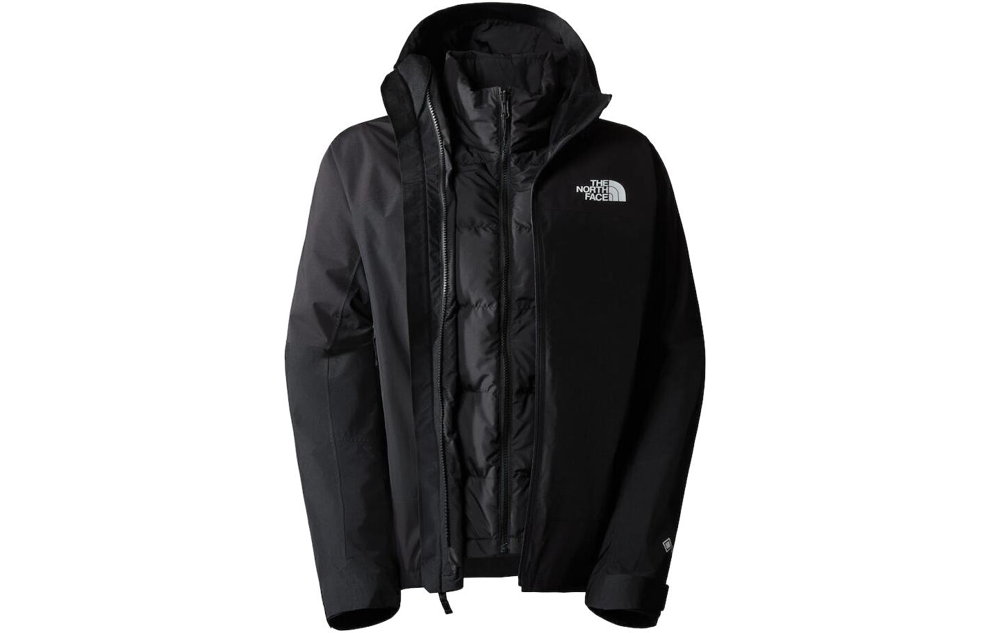 (Women) The North Face Black Logo Print Hooded Zip Jacket NF0A84EY-JK3