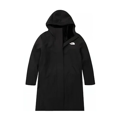 (Women) TNF Black Logo Windproof Mid-Length Hooded Jacket NF0A83SW-JK3