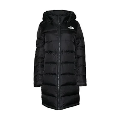(Women) TNF Black Long Down Jacket with Hood and Zipper NF0A5EH7-JK3