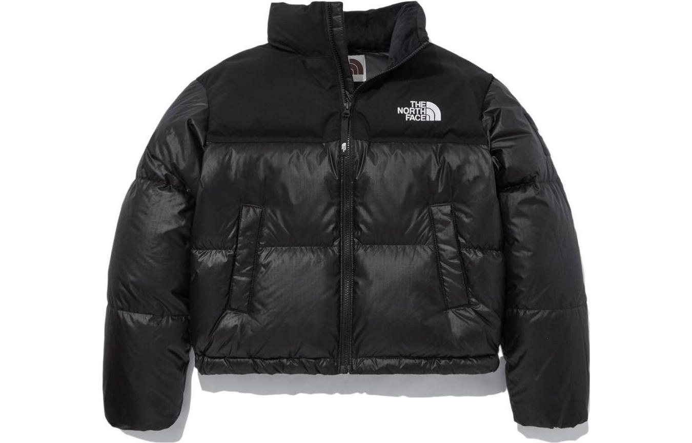 (Women) TNF Black Nuptse Logo Embroidered Short Puffer Jacket NJ1DN80J
