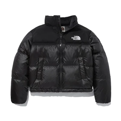 (Women) TNF Black Nuptse Logo Embroidered Short Puffer Jacket NJ1DN80J