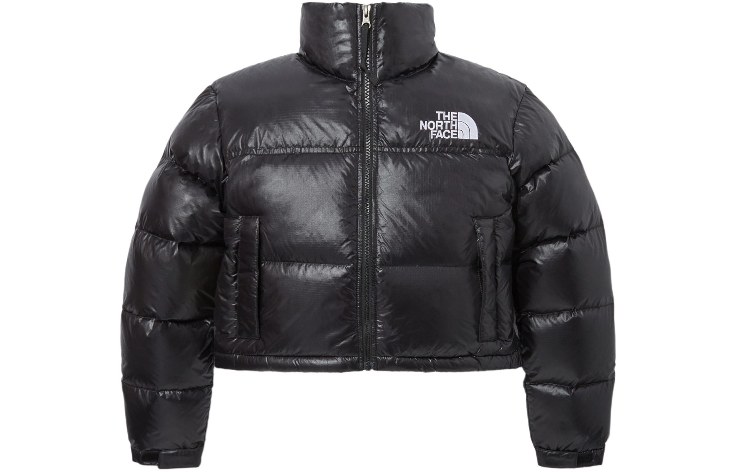 (Women) The North Face Black Nuptse Logo Puffer Jacket NJ1DQ86A