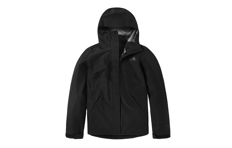 (Women) TNF Black Solid Color Zip Outdoor Jacket 496Z-JK3