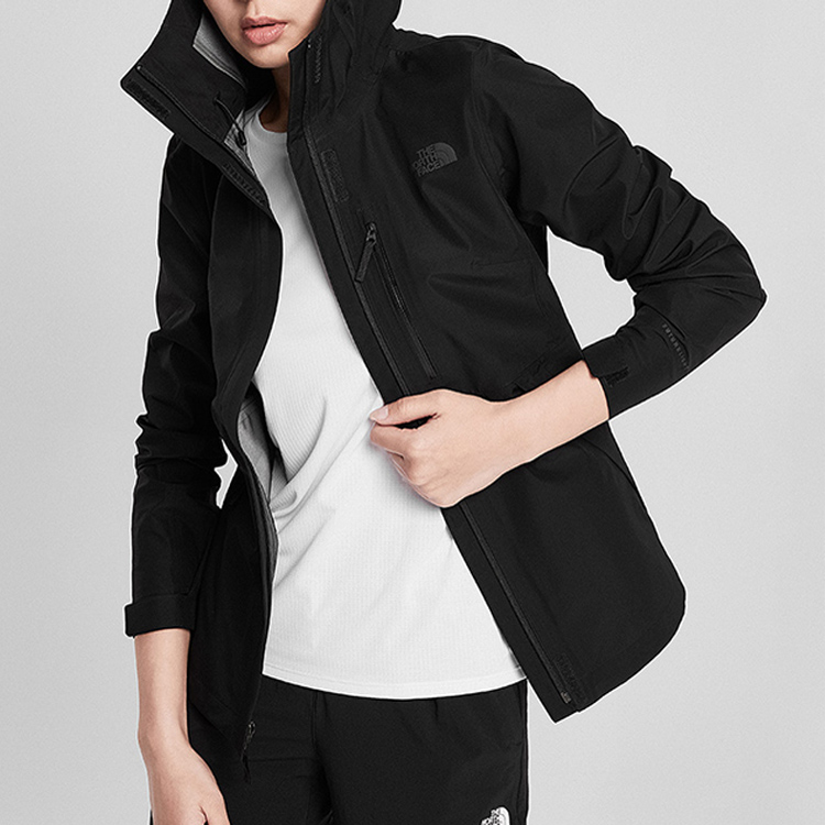 (Women) TNF Black Solid Color Zip Outdoor Jacket 496Z-JK3 圖 4