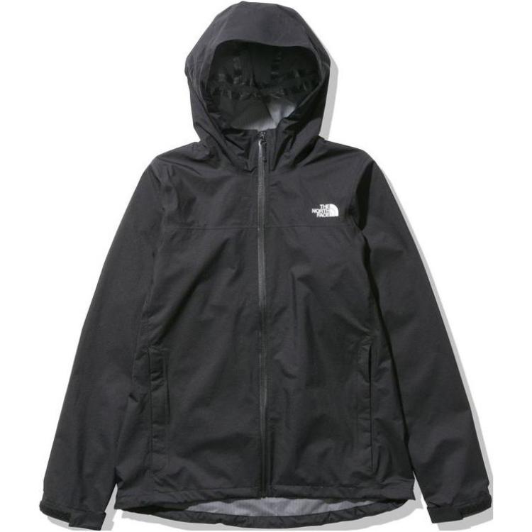 (Women) TNF Black Solid Logo Embroidered Zip Hoodie Jacket NPW12006-K女装
