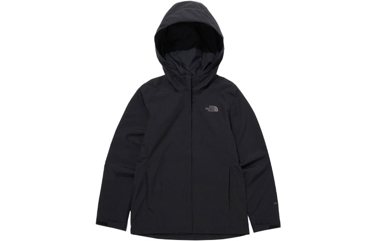 (Women) TNF Black Solid Logo Zip-Up Hoodie Jacket NJ2HP82A