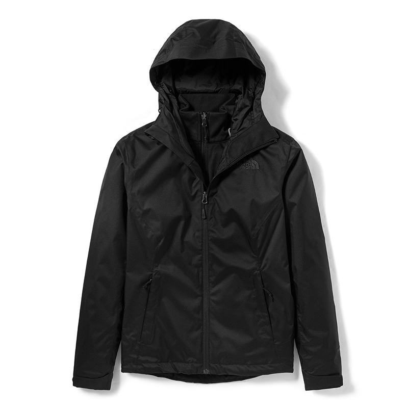 (Women) TNF Black Triple-In-One Waterproof Windproof Hooded Jacket NF0A4N9W-JK3