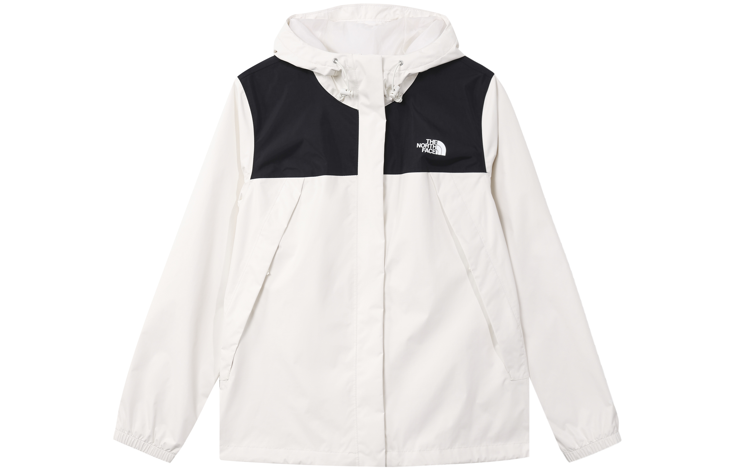 (Women) TNF Black White Colorblock Logo Waterproof Hooded Jacket NF0A7QEU-R0G