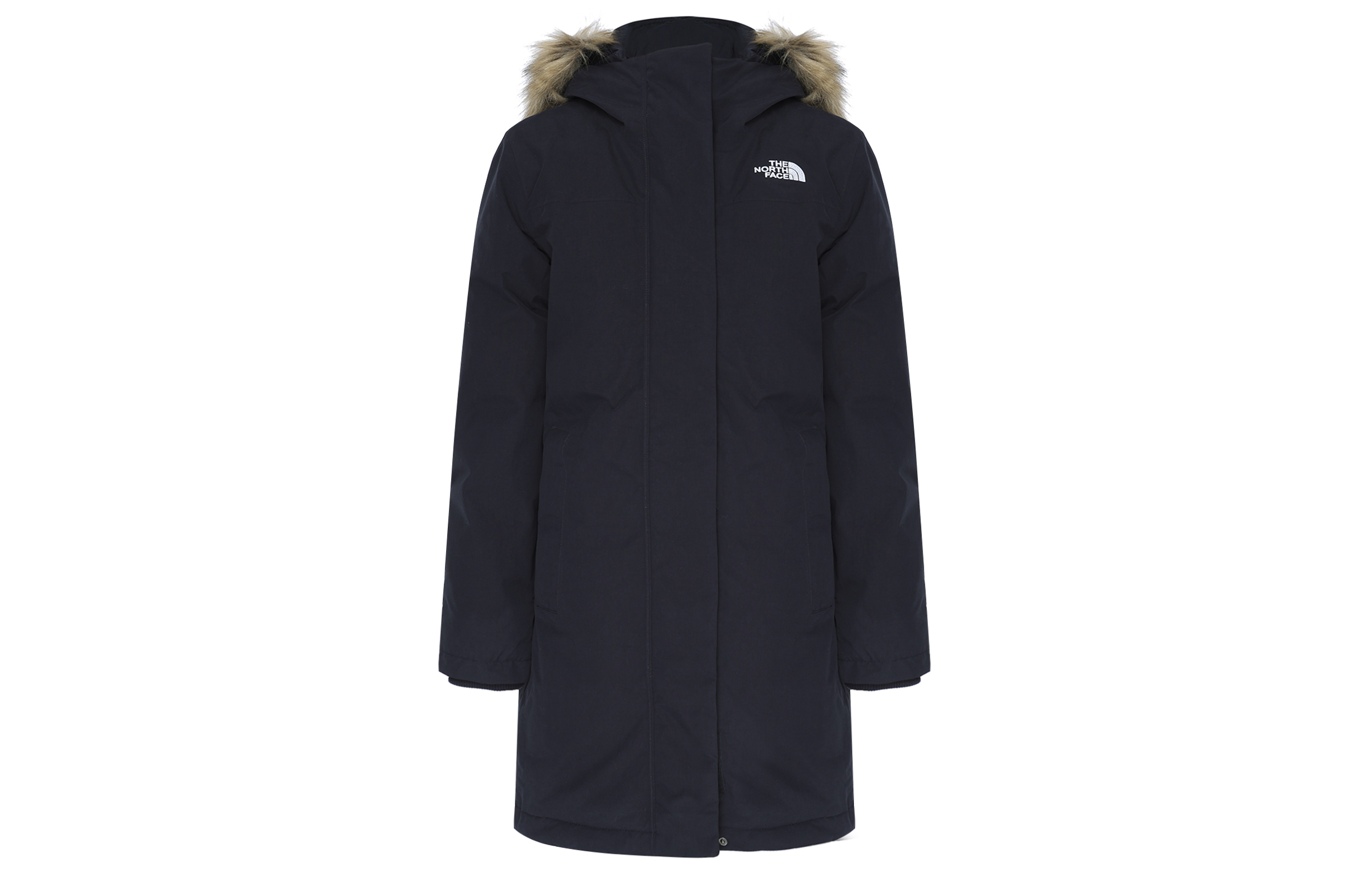 (Women) TNF Blue Fur Hooded Down Jacket NF0A4R2V-RG1