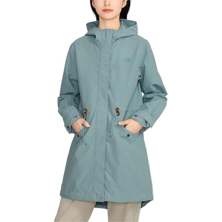 (Women) TNF Blue Waterproof Outdoor Hoodie Jacket NF0A5AYC-0LK