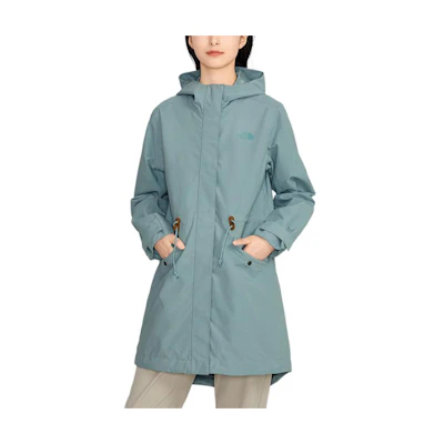 (Women) TNF Blue Waterproof Outdoor Hoodie Jacket NF0A5AYC-0LK