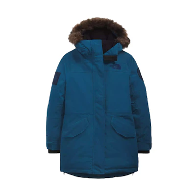 (Women) TNF Blue Winter Down Jacket with Hood and Zipper NF0A5GGA-BH7