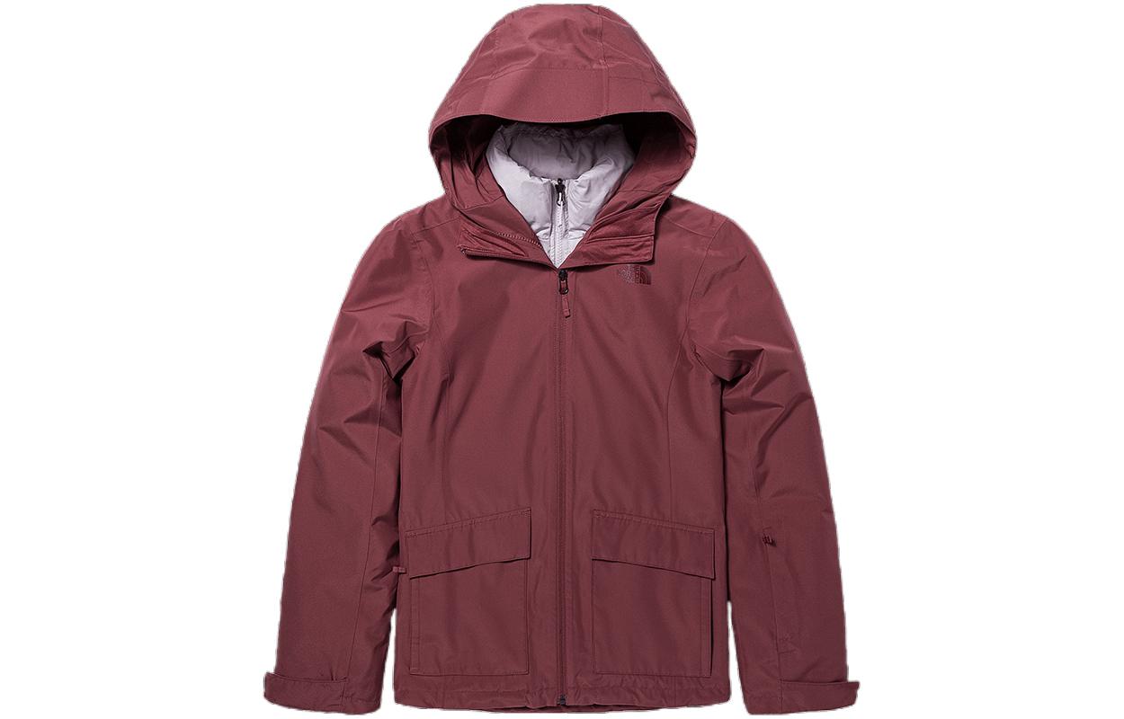 (Women) TNF Brick Red 3-in-1 Waterproof Windproof Outdoor Jacket NF0A5AY1-8H6
