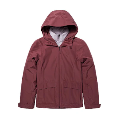 (Women) TNF Brick Red 3-in-1 Waterproof Windproof Outdoor Jacket NF0A5AY1-8H6