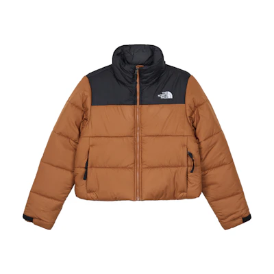 (Women) TNF Brown/Black Logo Embroidered Down Jacket NF0A55AR-814