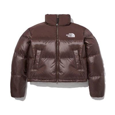 (Women) TNF Brown Goose Down Jacket with Logo Print NJ1DP85P