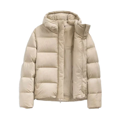 (Women) TNF Brown Hooded Puffer Down Jacket NF0A5GE4-CEL