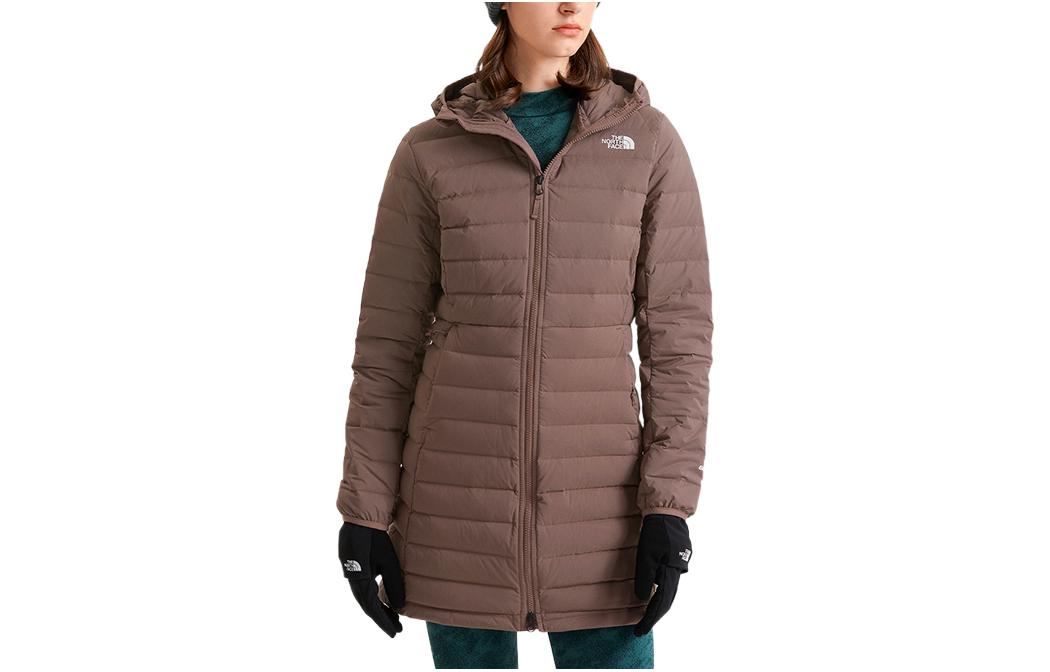(Women) TNF Brown Logo Print Windproof Hooded Down Jacket NF0A7QW8-EFU