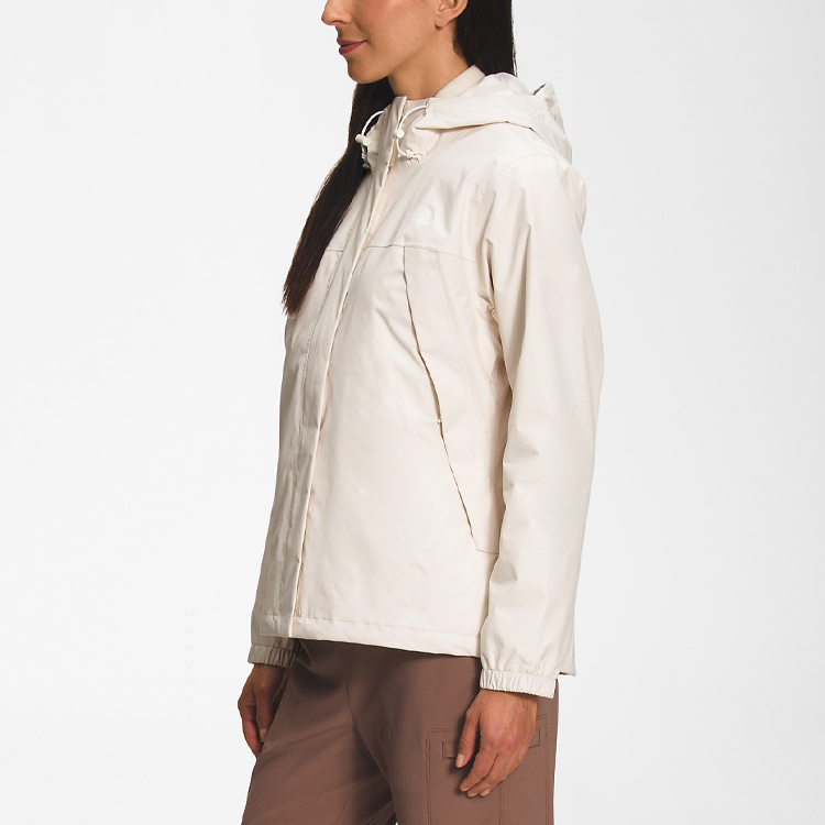 (Women) TNF Colorblock Logo Embroidered Hoodie Jacket Beige NF0A7UKN-P4K 圖 4