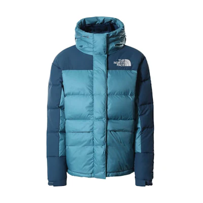 (Women) TNF Colorblock Logo Hooded Down Jacket Pink/Blue NF0A4R2W-9NQ
