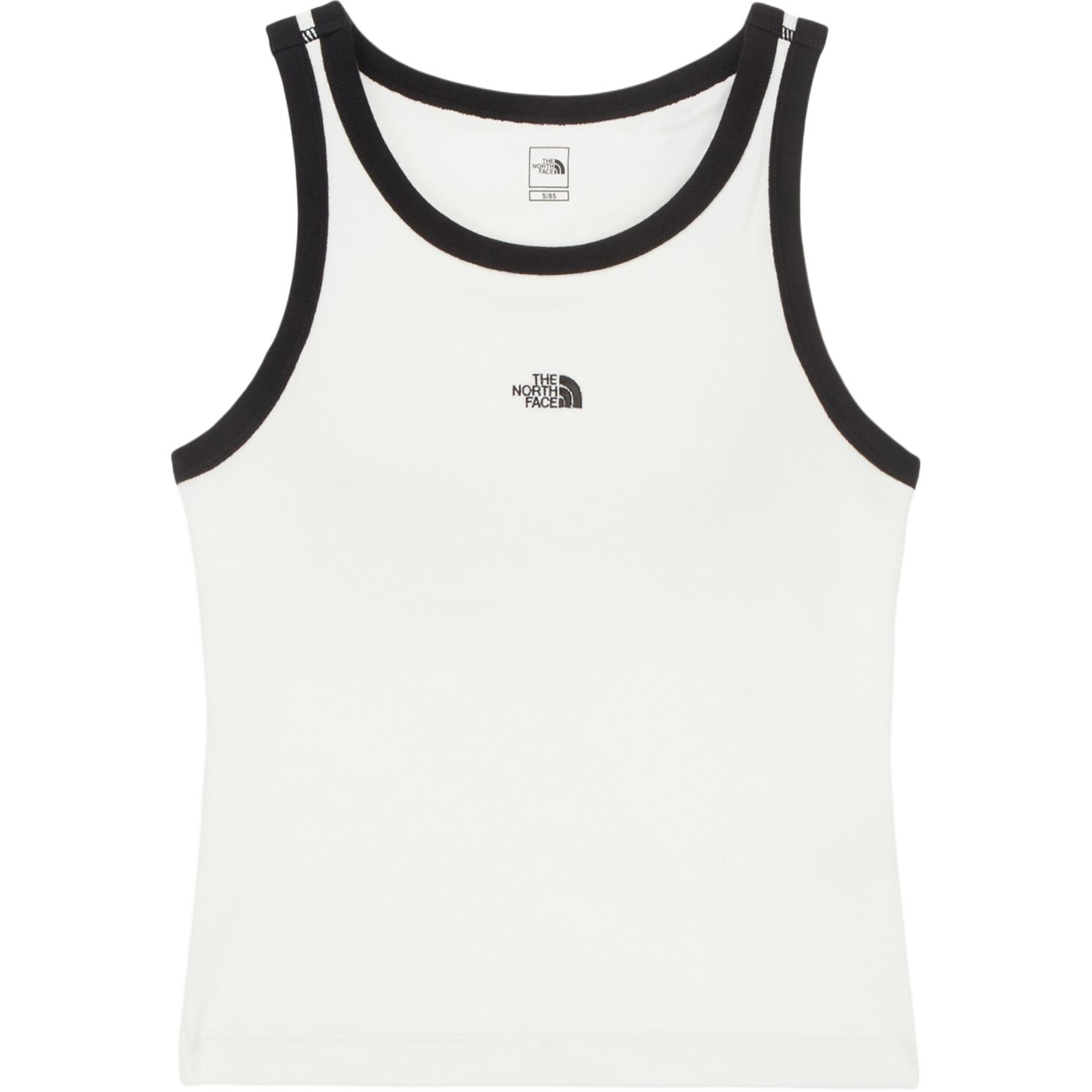 (Women) The North Face Colorblock Logo Slim Pullover Vest - Off-White. NT7VR31B