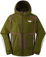 (Women) The North Face Colorblock Stripe Olive Green Hooded Jacket NF0A87FD-VOT (Women) The North Face Colorblock Stripe Olive Green Hooded Jacket NF0A87FD-VOT