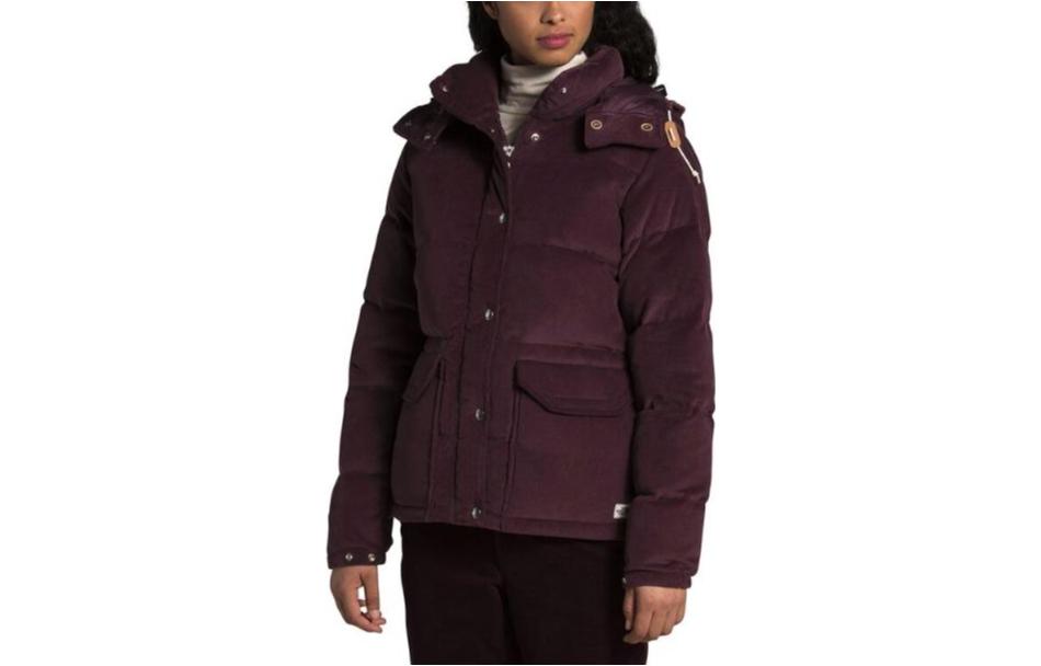 (Women) TNF Corduroy Waterproof Down Jacket Purple Red NF0A4VUV-6X5