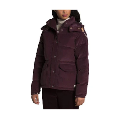 (Women) TNF Corduroy Waterproof Down Jacket Purple Red NF0A4VUV-6X5