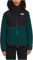 (Women) The North Face Denali Colorblock Embroidered Logo Zip Hoodie Black Green NF0A7UR7-D7V (Women) The North Face Denali Colorblock Embroidered Logo Zip Hoodie Black Green NF0A7UR7-D7V