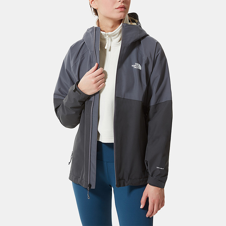 (Women) TNF Diablo Colorblock Windproof Waterproof Hooded Jacket Women Dark Gray NF0A555W-Z0A 圖 7
