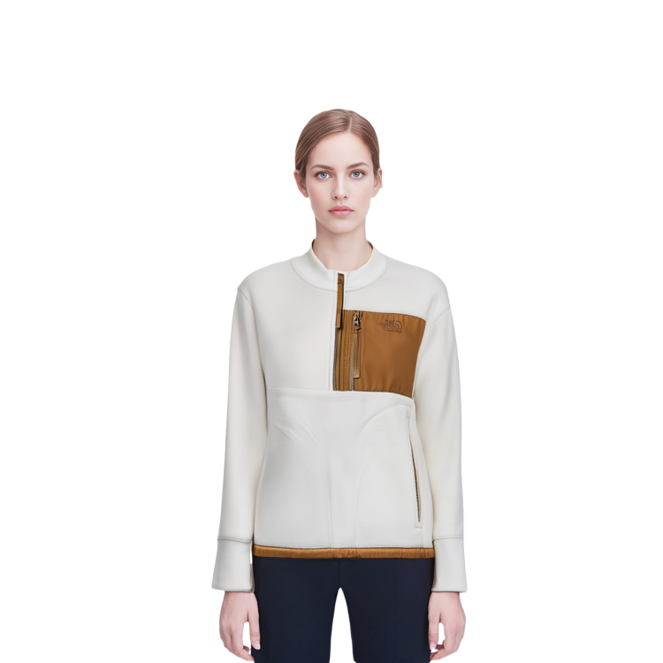 Sizing (W) The North Face 白色多功能口袋抓毛套頭上衣 NF0A5JVB-N3N