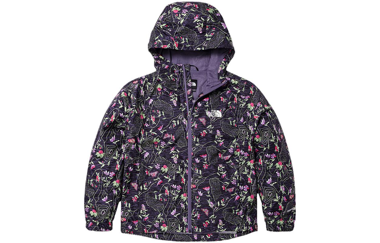 (Women) TNF Floral Print Windproof Zip Hoodie Jacket Black NF0A81O1-IAY