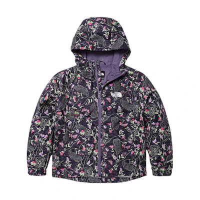 (Women) TNF Floral Print Windproof Zip Hoodie Jacket Black NF0A81O1-IAY